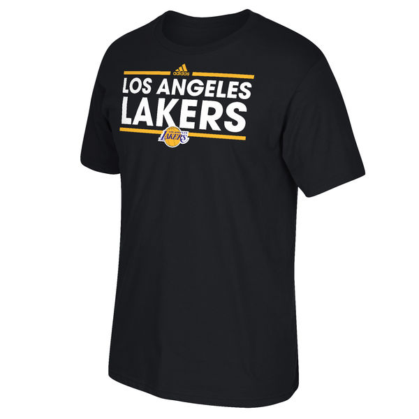NBA Men Los Angeles Lakers adidas Dassler TShirt Black->nba t-shirts->Sports Accessory